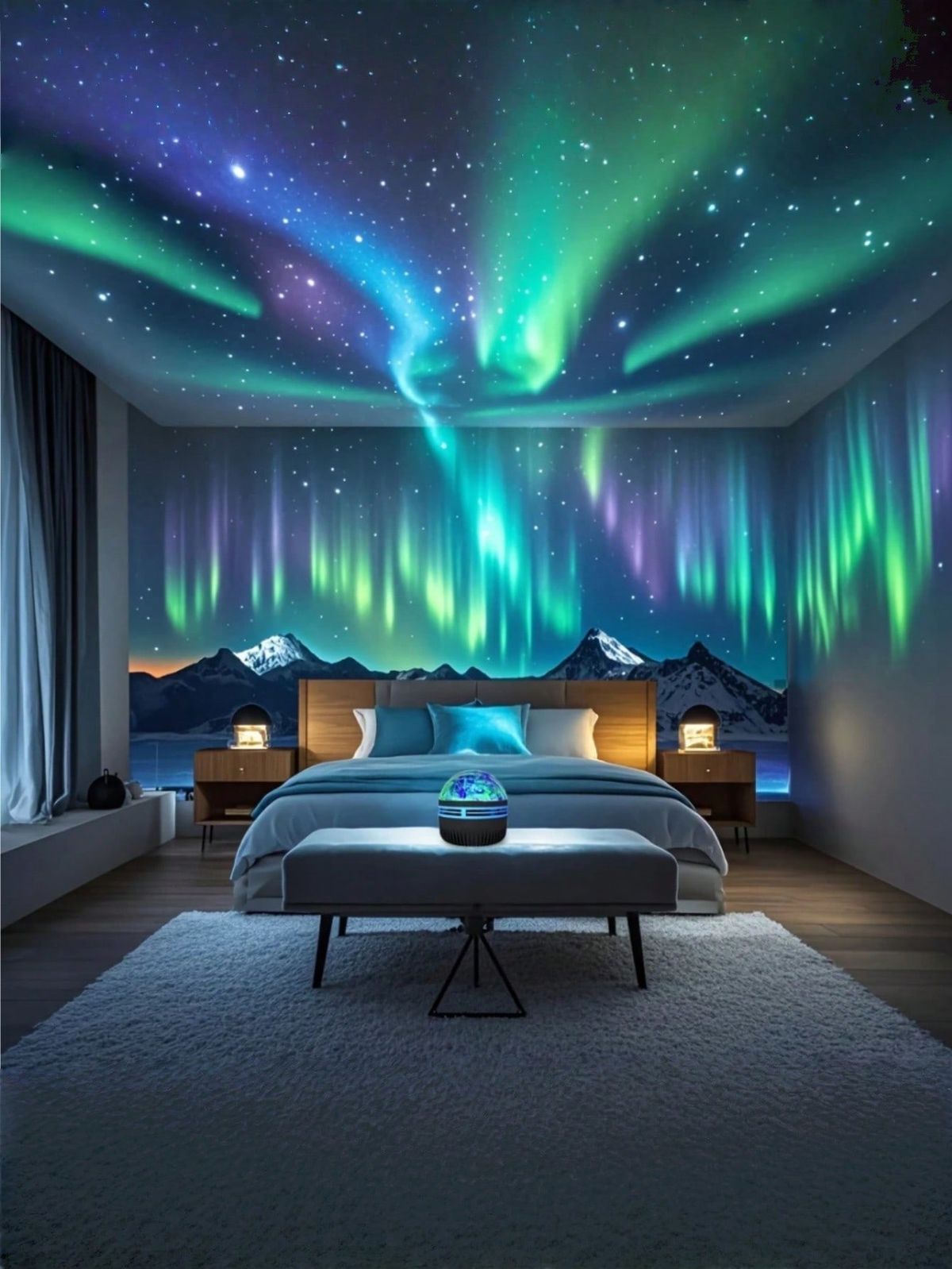 The Nebula Sphere | 360° Galaxy & Aurora Projector (Sound Reactive)