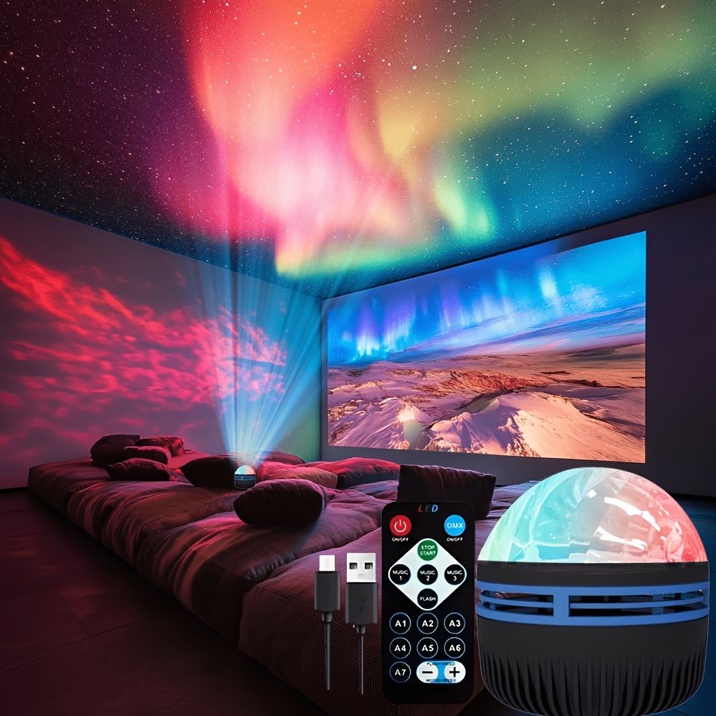 The Nebula Sphere | 360° Galaxy & Aurora Projector (Sound Reactive)